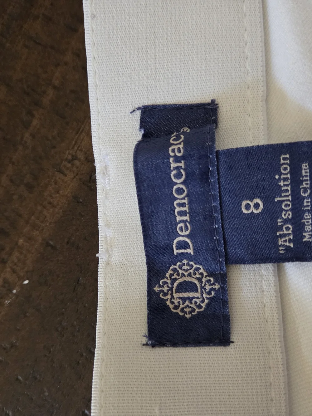 Democracy White Cuffed Denim Shorts